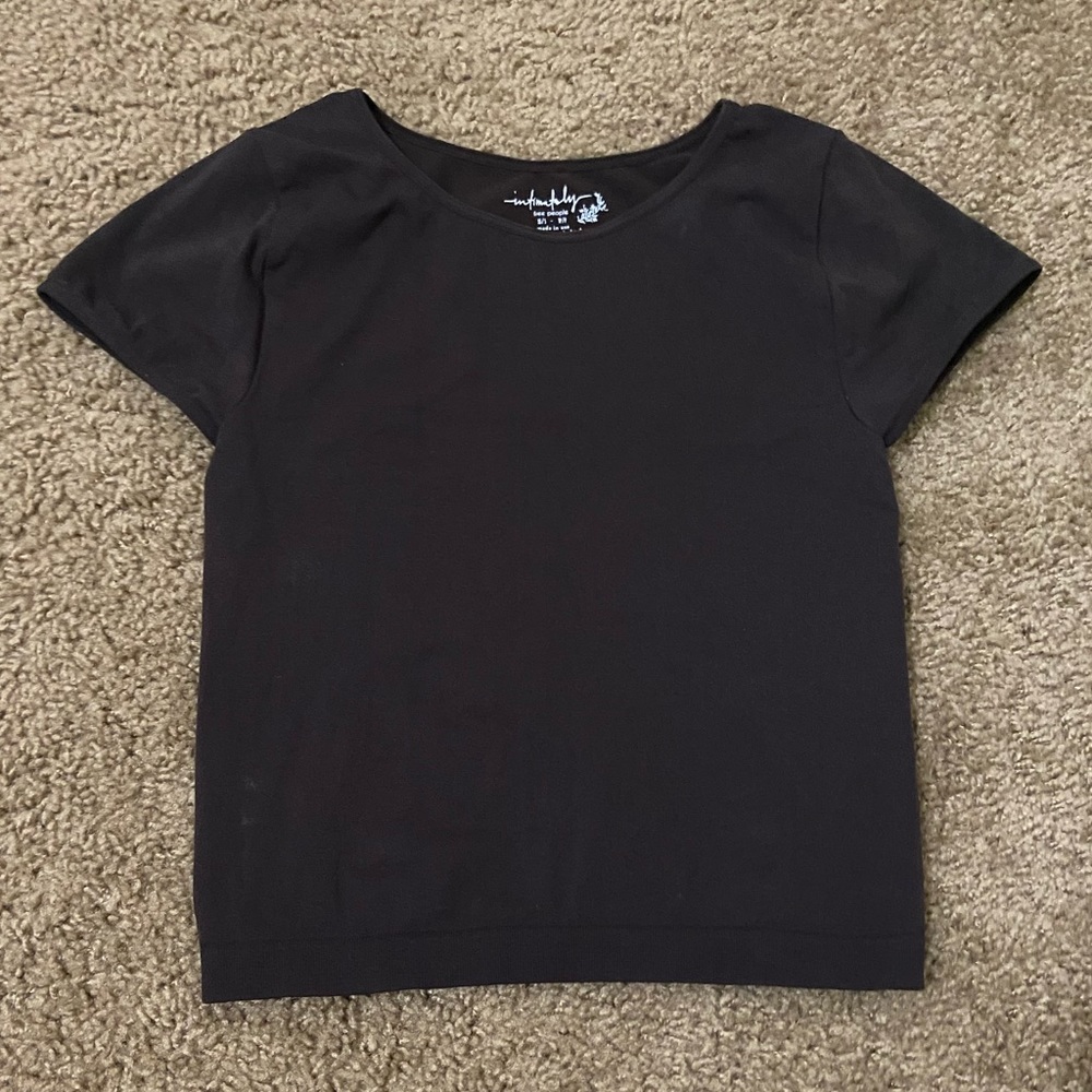 Free People Intimately Dark Brown Cap Sleeve Seamless Top XS/S